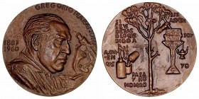 Medalla. AE. Gregorio Marañón 1887-1960. 244.72g. 79.00mm. MBC+/EBC.