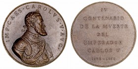 Medalla. AE. 1958. IV Centenario de la muerte del Emperador Carlos V, 1558-1958. 77.07g. 55.00mm. EBC.