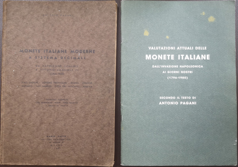Libri. Lotto di 2 Testi. Antonio Pagani. Monete Italiane Moderne a Sistema decim...