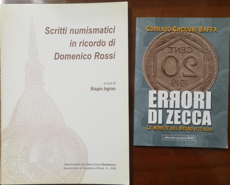 Libri. Lotto di 2 Testi. Corrado Caccuri Baffa. Errori di Zecca, Le Monete del R...