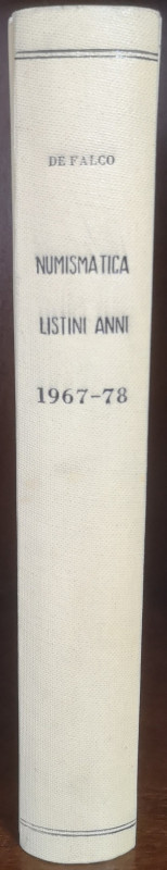 Libri. Raccolta di Listini. Numismatica De Falco. Anno 1967-1978. Numerose immag...