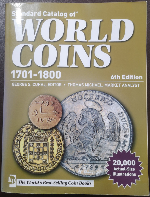 Libri. World Coins Standard Catalogue, 1701-1800. 6a Edizione. Anno 2013. Buone ...