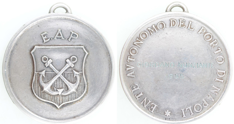 Medaglie. Napoli. Medaglia Ente Autonomo del Porto di Napoli 1955. Assegnata. Ag...