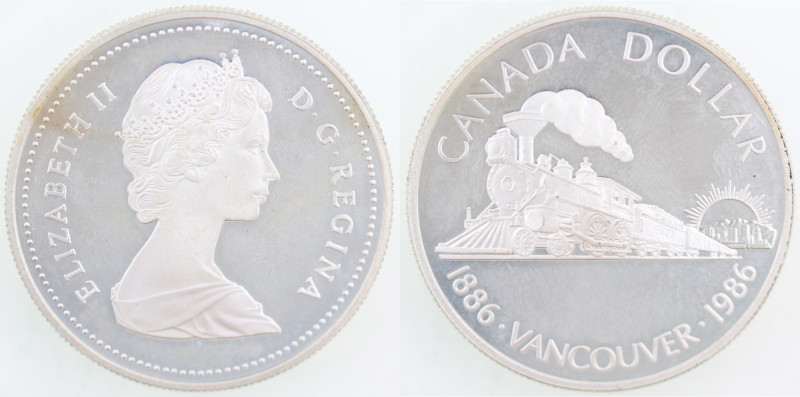 Canada. Elisabetta II. 1952-2022. Dollaro 1986. Vancouver. Ag. KM# 149. Peso gr....