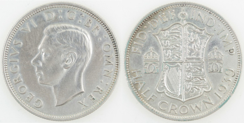 Gran Bretagna. Giorgio VI. 1936-1952. Mezza Corona 1939. Ag. KM 856. Peso gr. 14...