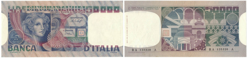 Cartamoneta. Repubblica Italiana. 50.000 Lire Volto di Donna. D.M. 20-06-1977. G...