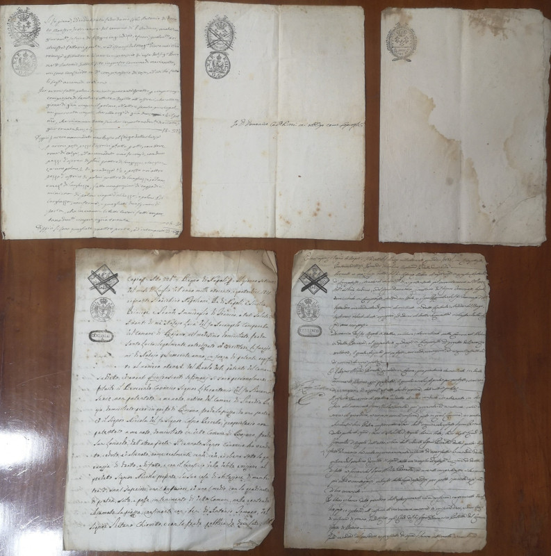 Varie. Diplomatica e Archivistica. Lotto Composto da 5 Documenti riferibili al p...