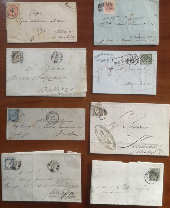 Varie. Filatelia e Storia Postale. Buste Affrancate. Lotto di 8 Costituito da Bu...