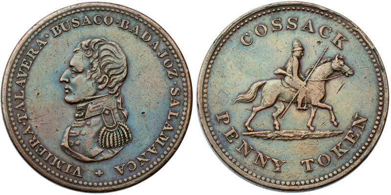 Rossica. England/Lower Canada. “Cossack” Penny nd (1813-1814). Uniformed bust of...