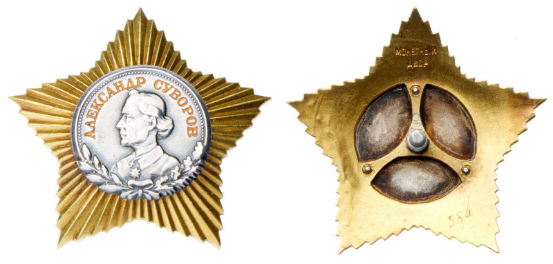 Researched Order of A. Suvorov 2nd Class. Type 2. Award # 584. Gold, silver and ...