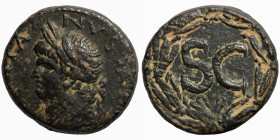 Vespasian. (69-79 AD). Bronze.
19mm 6,37g