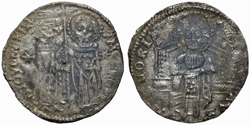 Italy Medieval
Venice. (14th Century). AR Grosso. Obv: two persons standing fac...