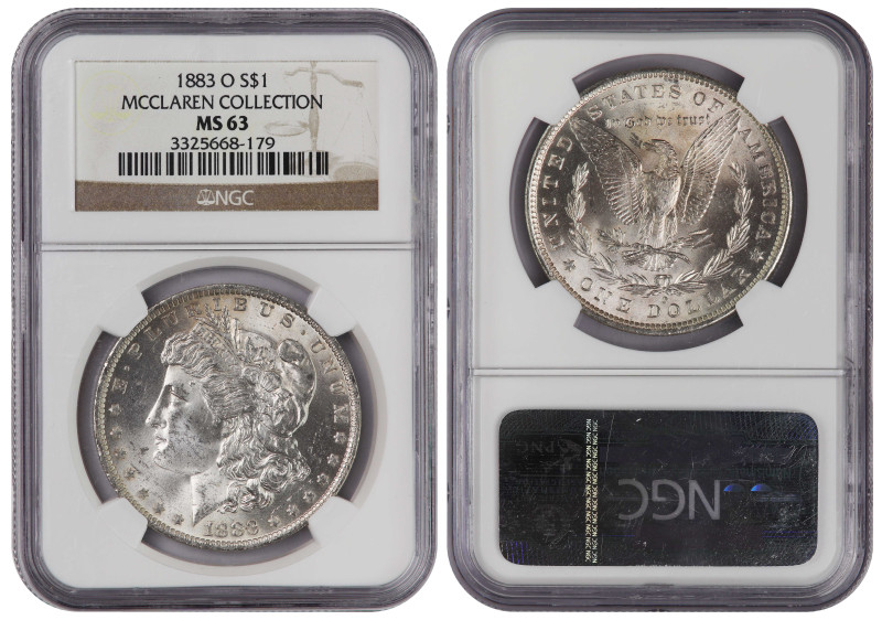 USA 1 Dollar 1883 'O'. Morgan Dollar. NGC MS-63 From McClaren Collection
KM-110...