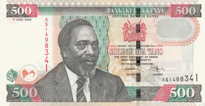 Kenya 500 Shillings 2005
Pick#50a UNC