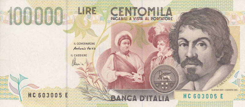 Italy 100.000 Lire 1994
P-117a.1, N# 205986; 06.05.1994; AU/UNC