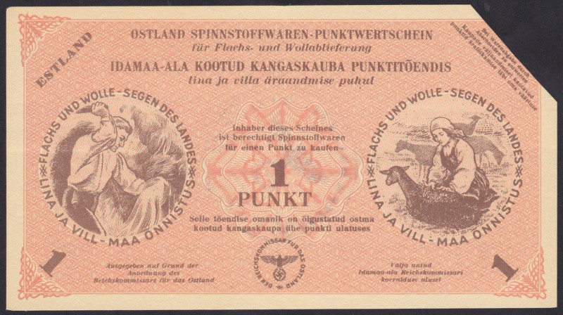 Germany Occupation Estonia 1 Punkt 1940 cancelled
P-NL1; Series - Punkt Certifi...