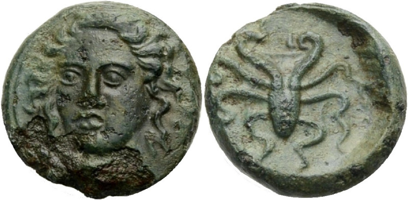 Sizilien. 
Syrakus. 
Kleinbronze, 2. Demokratie, 415-405 v. Chr. Kopf der Aret...