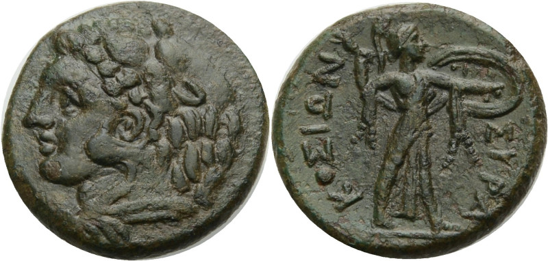 Sizilien. 
Syrakus. 
Pyrrhos, König der Epiroten, 278-276 v. Chr. Bronze. Kopf...