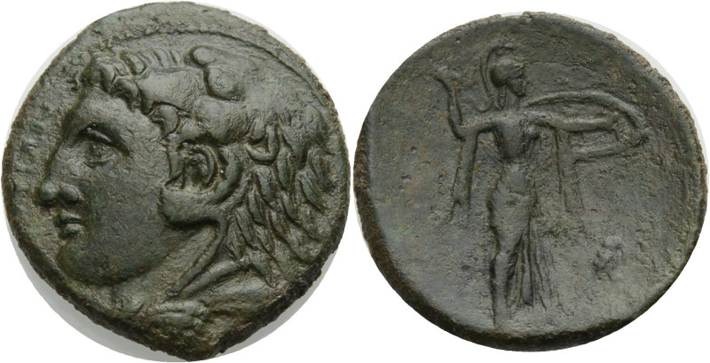Sizilien. 
Syrakus. 
Pyrrhos, König der Epiroten, 278-276 v. Chr. Bronze. SURA...