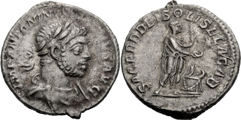 Kaiserzeit. 
Elagabalus, 218-222. Denar, 220-222. Drap. Büste n.r. mit L. Rv. S...