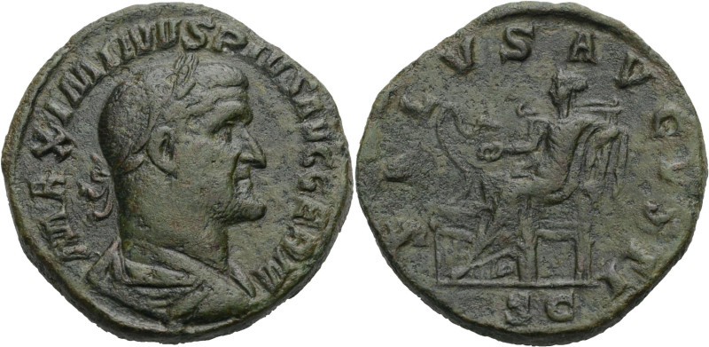 Kaiserzeit. 
Maximinus I. Thrax, 235-238. Sesterz, 236. Drap., gep. Büste mit L...