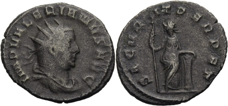 Kaiserzeit. 
Valerianus I., 253-260. Antoninian, Köln. Drap., gep. Büste mit St...