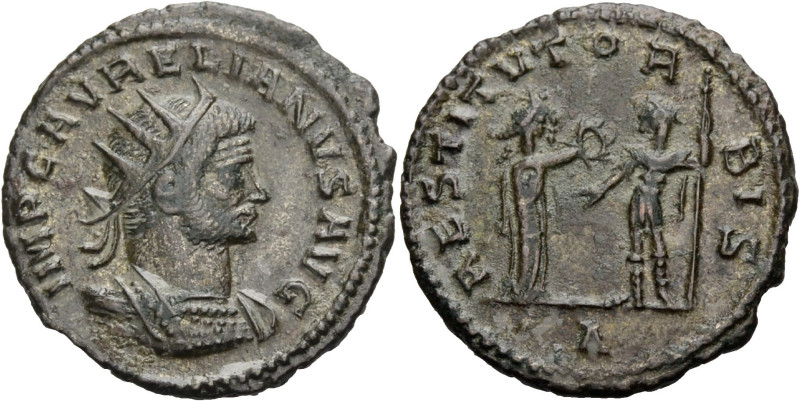 Kaiserzeit. 
Aurelianus, 270-275. Antoninian, Antiochia. Gep. Büste mit Strkr. ...