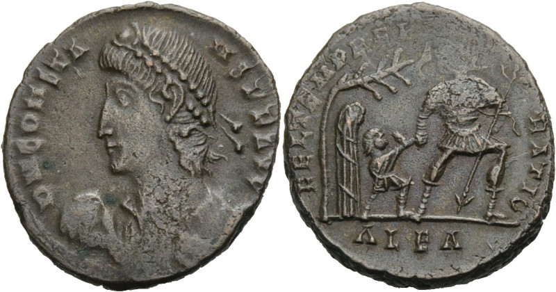 Kaiserzeit. 
Constans, 337-350. Bronze, 348-350 Alexandria. Büste mit Perlendia...