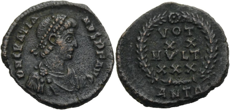 Kaiserzeit. 
Gratianus, 367-383. Nummus, 378-383 Antiochia. Drap., gep. Büste m...