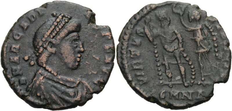 Kaiserzeit. 
Arcadius, 383-408. Bronze (AE III), 395-401 Nicomedia. Drap., gep....