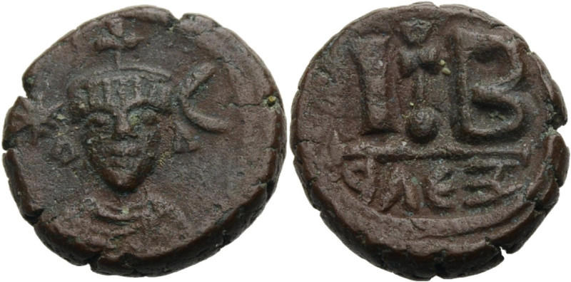 Heraclius, 610-641. Dodekanummion 618-628 Alexandria. Frontalbüste des Xusro II....