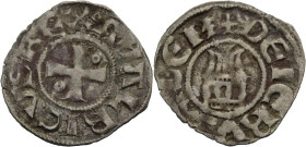 Kingdom of Jerusalem. 
AMAURY, 1163-1174. Denier. Kreuz mit Ringel im zweiten und dritten Winkel, \'b0AMALRICVS REX Rv. Grabeskirche, +DE IERVSALEM 1...