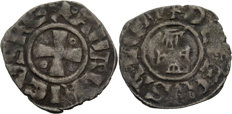 Kingdom of Jerusalem. 
AMAURY, 1163-1174. Denier. Kreuz mit Ringel im zweiten u...