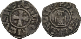 Kingdom of Jerusalem. 
AMAURY, 1163-1174. Denier. Kreuz mit Ringel im zweiten und dritten Winkel, \'b0AMALRICVS REX Rv. Grabeskirche, +DE IERVSALEM 1...