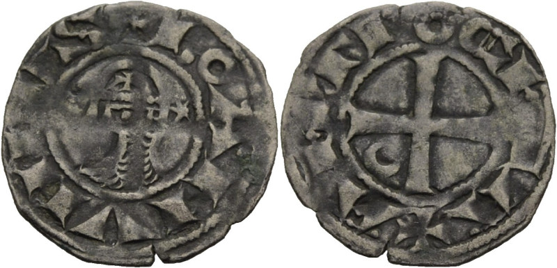 The Principality of Antioch. 
BOHEMOND III, Majority, 1163-1201. Denier. Behelm...