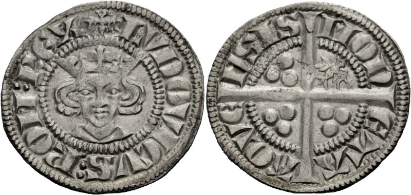Aachen, königliche Münzstätte. 
LUDWIG IV., DER BAYER, 1314-1347. Sterling. Gek...