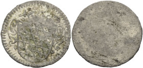 Bayern, Herzogtum, seit 1806 Königreich. 
MAXIMILIAN II. EMANUEL, 1679-1705 und 1715-1726. Einseitiger Pfennig 1683, München. Verzierter Weckenschild...