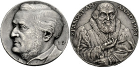 Bayern, Herzogtum, seit 1806 Königreich. 
Nach 1918. Silbergussmedaille 1933 (von Josef Bernhart) auf den 50. Todestag des Komponisten Richard Wagner...