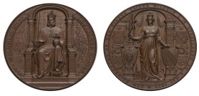 Brandenburg/-Preussen, Markgrafschaft, seit 1701. 
WILHELM I., 1861-1888. Bronzemedaille 1877 (von K. Schwenzer) auf den Einzug Kaiser Wilhelms I. in...