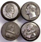 Hamburg, Stadt. 
Eiserner Patrizenstempel zur Medaille 1822 (von Voigt bei Loos) auf das 50jährige Amtsjubiläum des Pastors Heinrich Julius Willerdin...
