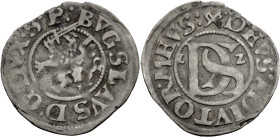 Pommern/-Stettin, Herzogtum. 
BOGISLAUS XIV., 1620-1637. Doppelschilling 1622, Stettin, Mmz. gekreuzte Zainhaken. Schwertschwingender gekrönter Greif...