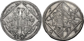 Salzburg, Erzbistum. 
JOHANN ERNST VON THUN UND HOHENSTEIN, 1687-1709. 15 Kreuzer 1694. Die stehenden Stiftsheiligen Rudbertus und Virgilius in Raute...