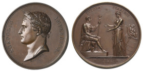 Frankreich/-Königliche Münzen. 
PREMIER EMPIRE, 1804-1814. Bronzemedaille An XIII (1804, von Galle und Jeuffroy) auf die Feierlichkeiten zur Krönung ...