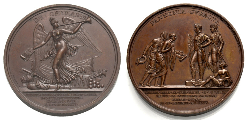 Frankreich/-Königliche Münzen. 
PREMIER EMPIRE, 1804-1814. Bronzemedaille 1805 ...