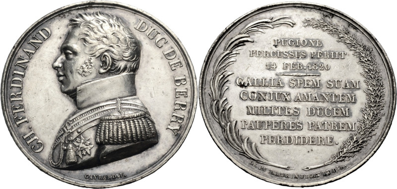 Frankreich/-Königliche Münzen. 
LOUIS XVIII, 1814-1824. Versilberte Bronzemedai...