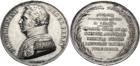 Frankreich/-Königliche Münzen. 
LOUIS XVIII, 1814-1824. Versilberte Bronzemedaille 1820 (von Gayrard und Puymaurin) auf die Ermordung des Duc de Berr...