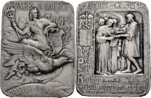 Frankreich/-Königliche Münzen. 
TROISIEME REPUBLIQUE, 1871-1940. Plakette (1911, von Hippolyte Lefebvre) der Chambre de Commerce von Roubaix. Frau mi...
