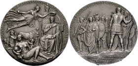 Italien/-Casa Savoia. 
VITTORIO EMANUELE III, 1900-1946. Medaille 1930 (von G. Romagnoli) zur 2000-Jahrfeier des Todes des Dichters Vergil. Der sitze...