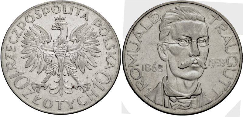 Polen, Königreich. 
REPUBLIK, 1919-1939. 10 Zlotych 1933 zum 70. Jahrestag des ...