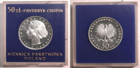 Polen, Königreich. 
VOLKSREPUBLIK, 1945-1989. 50 Zloty 1972. Kopf des Komponisten Fryderyk Chopin n. l. Rv. Adler. 30 mm; 12,75 g. KM&nbsp;66. . 

...